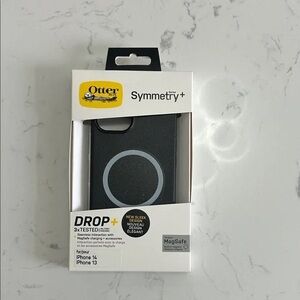 OtterBox Symmetry+ Gray and Black Case for iPhone 14/13